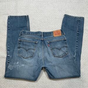 Mens Levi's 501 Vintage Jeans Button Fly
Size 36x34 Distressed Denim